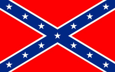 Amerika - vektör çizim Konfedere Devletleri bayrağı.