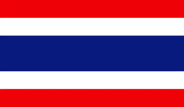 Tayland bayrağı, resmi renkleri ve oran doğru. Tayland bayrağı. Düz vektör çizim. Eps10.