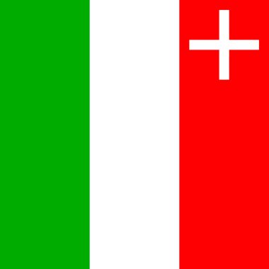 İsviçre 'nin Neuchatel kantonunun bayrağı. Vektör illüstrasyonu.