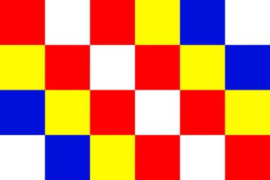 3d bayrağı Antwerp, Belçika eyaleti, telif uzayı ile izole edilmiş