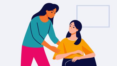 Uluslararası mutlu arkadaşlık gününde şapkalı iki mutlu parmak yüzlü el çizimi.