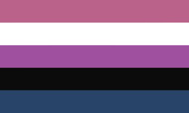 LGBT gurur bayrağı, cinsiyet akışkan gurur. Çok renkli barış bayrağı hareketi. Orijinal renk sembolü.