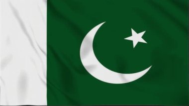 Pakistan Dalgalanan Bayrak, Pakistan Bayrağı, Pakistan Dalgalanan Animasyon Bayrağı, Pakistan Bayrağı 4K Görüntü, 3D video, sosyal medya platformu ve ticari kullanım için klip, Güzel Sanatlar ve Dalgalanan Animasyon