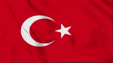 Türkiye Bayrağı, Türkiye Bayrağı, Türkiye Bayrağı Dalgalanıyor Animasyon, Türkiye Bayrağı 4K Görüntüsü, 3D video, Sosyal medya platformu ve ticari kullanım için Klip, Güzel Sanatlar ve Dalgalanan Animasyon