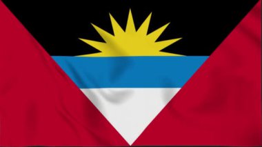 Antigua ve Barbuda Waving Flag, Antigua ve Barbuda Flag, Antigua ve Barbuda Waving Animation Bayrağı, Antigua ve Barbuda Flag 4K Görüntüleri, 3D video, sosyal medya platformu ve ticari kullanım için klip, Güzel Sanatlar ve Dalgalanan Animasyon