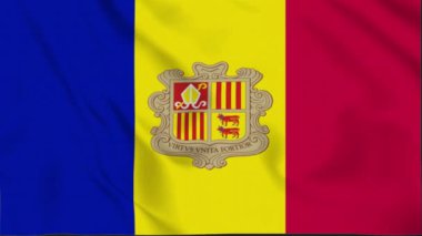 Andorra Dalgalanan Bayrak, Andorra Bayrağı, Andorra Dalgalanan Animasyon, Andorra Bayrağı 4K Görüntü, 3D video, sosyal medya platformu ve ticari kullanım için klip, Güzel Sanatlar ve Dalgalanan Animasyon