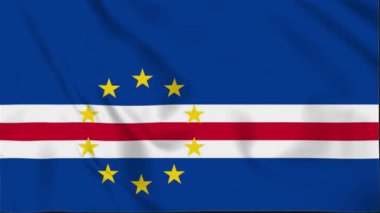 Cape-Verde Dalgalanan Bayrak, Cape-Verde Bayrağı, Cape-Verde Dalgalanan Bayrak Animasyonu, Cape-Verde Bayrağı 4K Görüntü, 3D video, sosyal medya platformu ve ticari kullanım için klip, Güzel Sanatlar ve Dalgalanan Animasyon