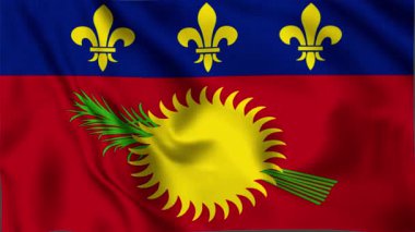 Guadeloupe Dalgalanan Bayrak, Guadeloupe Bayrağı, Guadeloupe Dalgalanan Bayrak Animasyonu, Guadeloupe Bayrağı 4K Görüntü, 3D video, Sosyal medya platformu ve ticari kullanım için klip, Güzel Sanatlar ve Dalgalanan Animasyon
