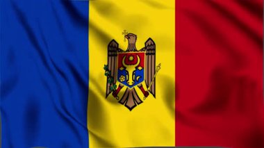 Moldova Dalgalanan Bayrak, Moldova Bayrağı, Moldova Dalgalanan Animasyon Bayrağı, Moldova Bayrağı 4K Görüntü, 3D video, sosyal medya platformu ve kullanılan ticari platformlar için klip, Güzel Sanatlar ve Dalgalanan Animasyon