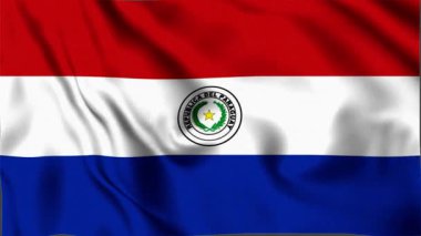 Paraguay Dalgalanan Bayrak, Paraguay Bayrağı, Paraguay Dalgalanan Animasyon Bayrağı, Paraguay Bayrağı 4K Görüntü, 3D video, sosyal medya platformu ve ticari kullanım için klip, Güzel Sanatlar ve Dalgalanan Animasyon