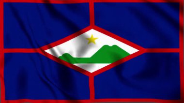 St Eustatius Waving Flag, St Eustatius Flag, St Eustatius Waving Animation, St Eustatius Flag 4K Video, 3D video, Sosyal medya platformu için klip ve ticari kullanım için el sallama, Güzel Sanatlar ve Animasyon
