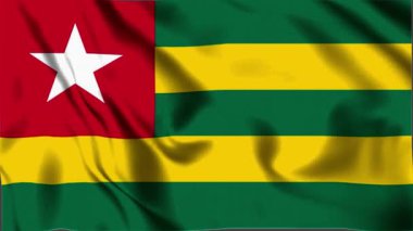 Togo Dalgalanan Bayrak, Togo Bayrağı, Togo Dalgalanan Bayrağı, Togo Bayrağı 4K Görüntü, 3D video, Sosyal medya platformu ve ticari kullanım için klip, Güzel Sanatlar ve Dalgalanan Animasyon