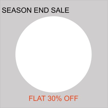 % 30 indirimli büyük sezon sonu afişi. Kalın metin, arkaplan tasarımı ve markanız veya koleksiyonunuz için boş alan içerir. Terfi, reklam ve ecommerce kampanyaları için mükemmel..