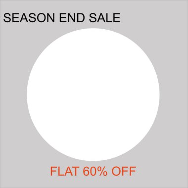 % 60 indirimli büyük sezon sonu afişi. Kalın metin, arkaplan tasarımı ve markanız veya koleksiyonunuz için boş alan içerir. Terfi, reklam ve ecommerce kampanyaları için mükemmel..
