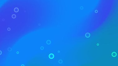 Yarı saydam daireleri olan mavi eğimli bir arkaplan. Modern, soyut tasarımlar ve ince dokunuşlar gerektiren dijital sunumlar için idealdir..