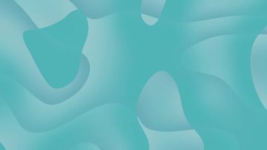 Soyut deniz mavisi şekilleri web tasarımı, posterler, arkaplanlar ve dijital sanat projeleri için uygun yatıştırıcı bir sıvı arkaplan oluşturur.