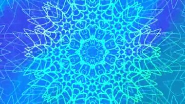 Karmaşık çizgili canlı mavi deniz mavisi mandala. Geçmişler, baskılar, yoga stüdyoları, meditasyon merkezleri ya da ruhani tasarımlar için mükemmel..