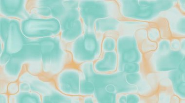 Gök mavisi ve şeftali şekilli soyut sanat, modern tasarım projeleri veya iç dekorasyon unsurları için çağdaş tarzda ideal.