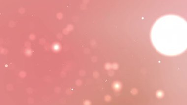 Parlak küreler ve ışık lekeleri ile pembe arkaplan, grafik tasarım projeleri, dijital sunumlar veya geleceksel kavramlar için uygun.