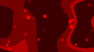 Kırmızı soyut şekiller ve küçük kırmızı daireler canlı bir zemin oluşturur. Grafik tasarım projeleri, web arkaplanları ve yaratıcı sunumlar için uygundur.