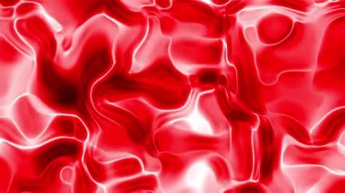 Soyut kırmızı sıvı girdaplar grafik tasarım projeleri, afişler, web sitesi arkaplanları ve sanatsal sunumlar için uygun dinamik dokulu bir arkaplan oluşturur..