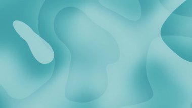 Grafik tasarım projeleri, web geçmişleri, sosyal medya gönderileri ve pazarlama materyalleri için uygun düzgün organik şekillere sahip soyut deniz mavisi arkaplanı.