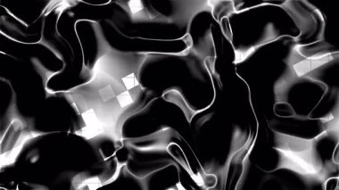 Teknoloji geçmişi, modern grafik tasarım projeleri ve dijital sanat eserleri için uygun sıvı efektli siyah ve beyaz şebeke tasarımı.