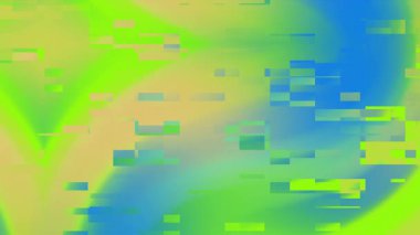 Yeşil / mavi gradyan ve pikselli dikdörtgenlerle soyut arkaplan. Dijital tasarımlar, sunumlar, web siteleri ve teknikle ilgili projeler için uygundur.