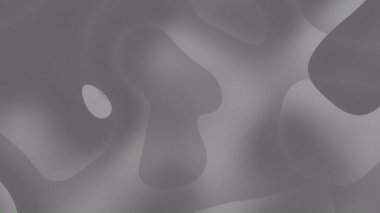 Düzgün akışlı organik şekillerin soyut gri ölçekli arka planı, dijital tasarım projeleri, web sitesi arkaplanları ve modern sanatsal kavramlar için uygundur..