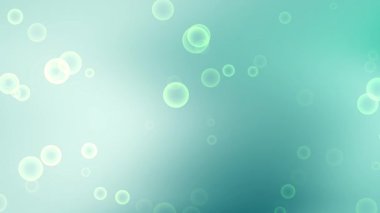 Gradyan arkaplanda birçok saydam yeşil daireler; arkaplan, pankart, web grafikleri ve sunumlar için uygun soyut ve modern tasarım.