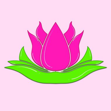 Lotus çiçek vektör çizimi tasarımı