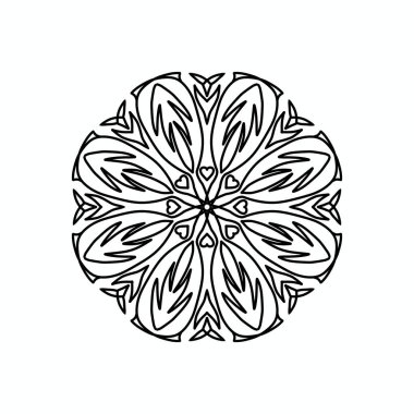 Yuvarlak süsleme. Vektör çizim