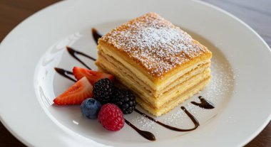 Tepesinde çatal olan bir kekin yakın plan fotoğrafı.