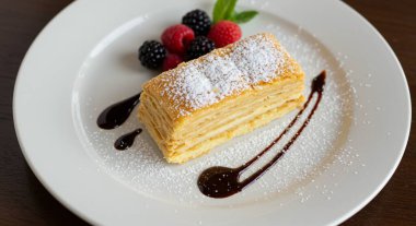 Tabakta bir parça kek