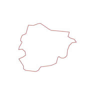 Pirenelerdeki Andorra Küçük Dağlık Ülke Haritası
