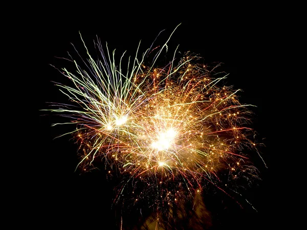 Unterhaltung Mit Feuerwerk Spaß Der Nacht Stockfoto