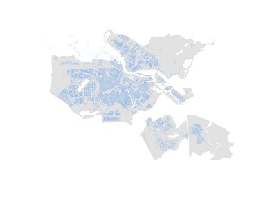 Avrupa Hollanda Otopark Güvenliğiyle Amsterdam Haritası