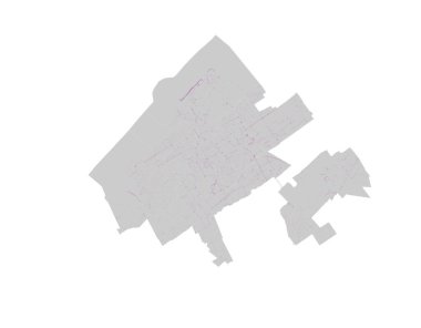 Avrupa Hollanda Lahey Bölgeleri, kamu aydınlatma ağındaki Kanallarla Harita Haritası