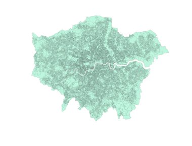 Avrupa Birleşik Krallık Çıktı Alanlarıyla Büyük Londra haritası 