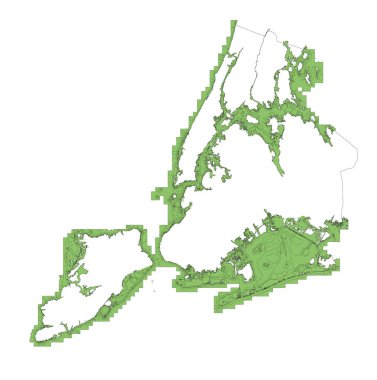 New York City Deniz Seviyesi Yükselme Haritaları 