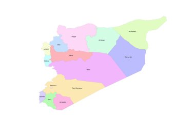 14 Valiyle Suriye haritası