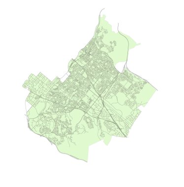 ABD Kaliforniya Eyaleti Orange County Irvine Şehir Haritası