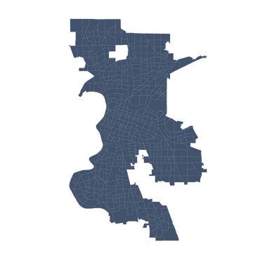 ABD Kaliforniya Eyaleti Sacramento Şehir Haritası POLİS GRIDS