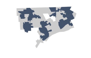 ABD Michigan Eyaleti Detroit Sınır ve 2020 _ Mahalleyi Yeniden Canlandırma Stratejisi Alanlarıyla Haritası 