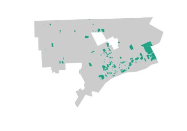 Sınır ve NEZ NR Bölgeleriyle ABD Michigan Eyaleti Detroit Şehri haritası