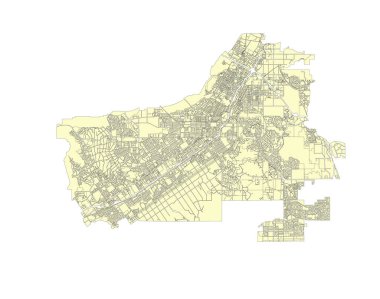 California Riverside Şehir Haritası vektör çizimi tasarımı