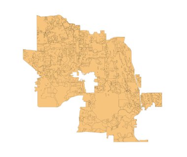 ABD Florida Miami Şehri vektör çizimi tasarımı