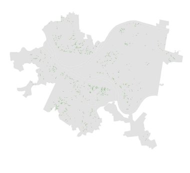 Pennsylvania Eyaleti Pittsburgh Harita vektör çizimi tasarımı