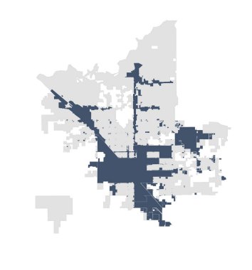 ABD California Eyaleti Fresno Şehir Haritası