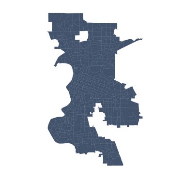 ABD Kaliforniya Eyaleti Sacramento İlçe Haritası